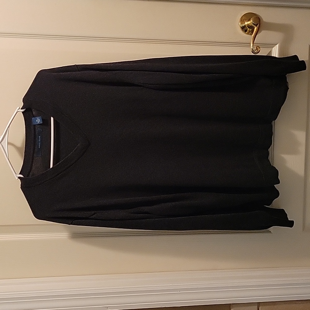 Perry Ellis dark charcoal gray Vneck long sleeve pullover sweater XXL EUC